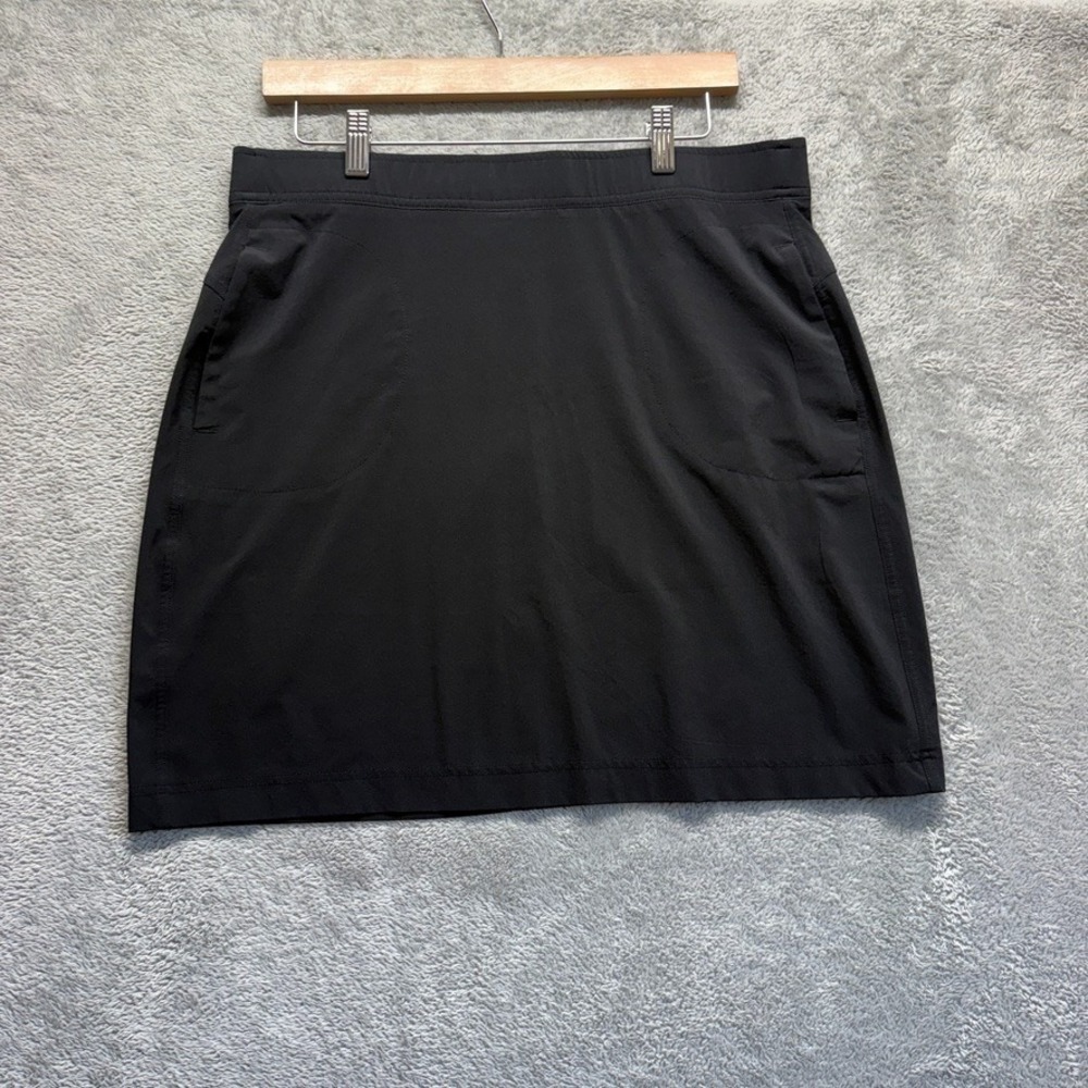 Eddie Bauer Skirt Womens Medium Black Performance Side‎ Pockets Activewear